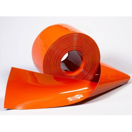 Roll of 50 meters of Flexible PVC cristal clear plastic curtain strip opaque colour by metre
