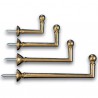 Ball Polished varnished brass hinges for curtains, available in various sizes