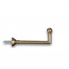 Ball Polished varnished brass hinges for curtains - 110 mm