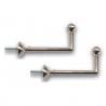 Pair of Hinges Ball Nickel mat for curtains, length 80 mm