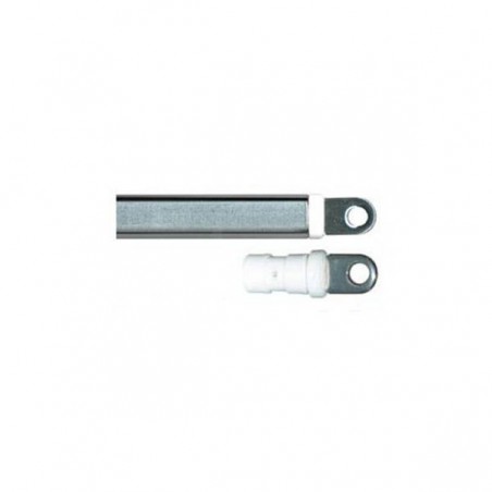 Stainless steel and plastic tube end