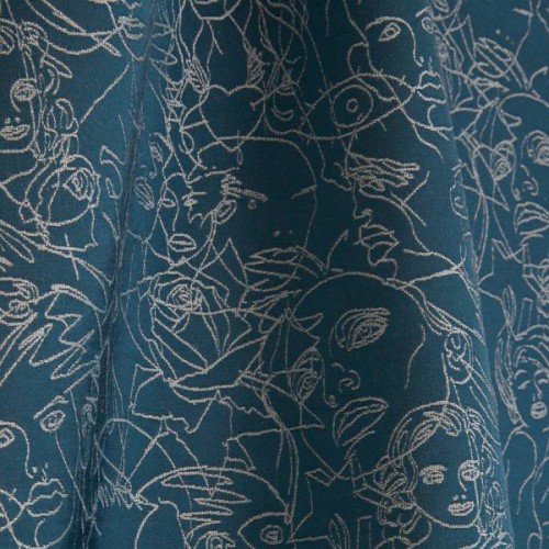 Tissu Regard de Jean Paul Gaultier coloris Bleu 3471-05