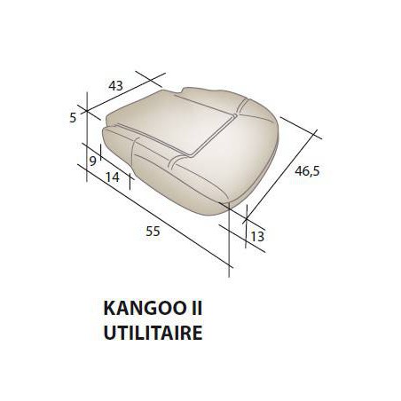 Mousse d'assise siège RENAULT Kangoo 2 utilitaire