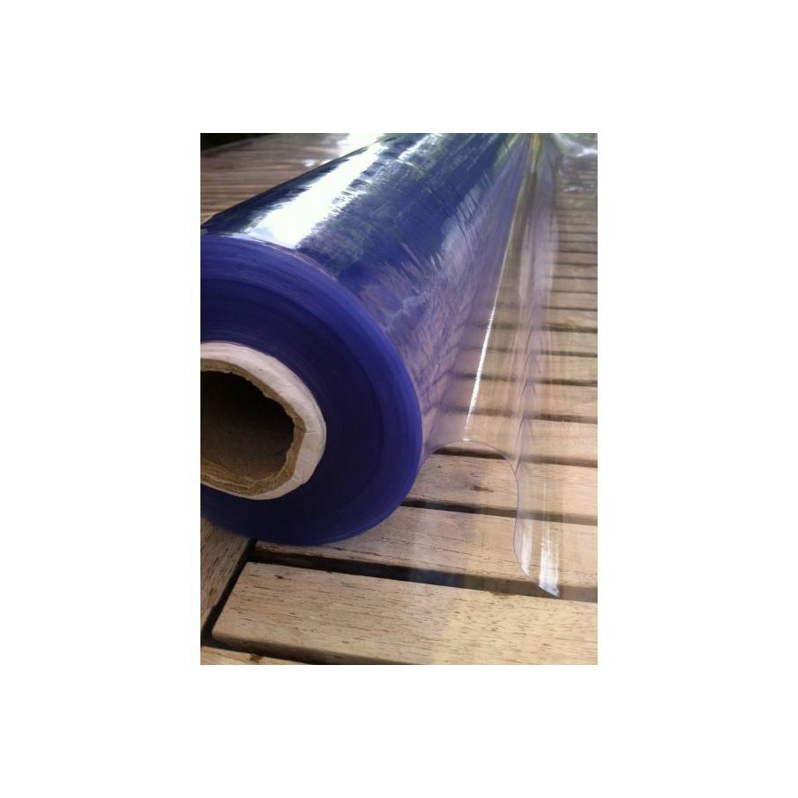 Feuilles PVC souple transparent incolore bleuté 0,7mm - 610x455mm - X5