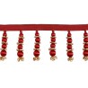 Frange Perles 75 mm Palladio de Houlès coloris Rouge 33136-9500