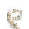 Embrasse câblé perles collection Venezia de Houlès coloris Crème 35721-9020