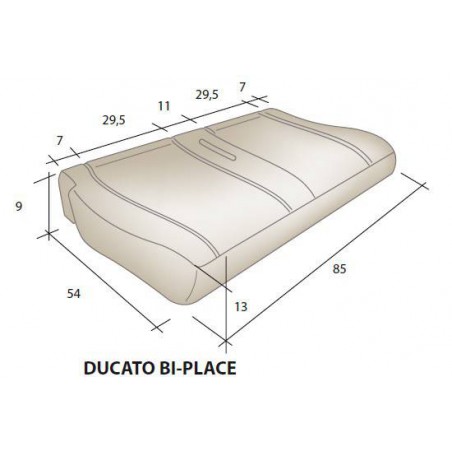 Seat foam for Fiat DUCATO two seat