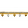 Galon perles 30 mm collection Onyx de Houlès coloris Jonquille 33082-9140