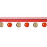 Galon perles 30 mm collection Opale de Houlès coloris Feu 33277-9500