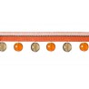 Galon perles 30 mm collection Opale de Houlès coloris Orange 33277-9530