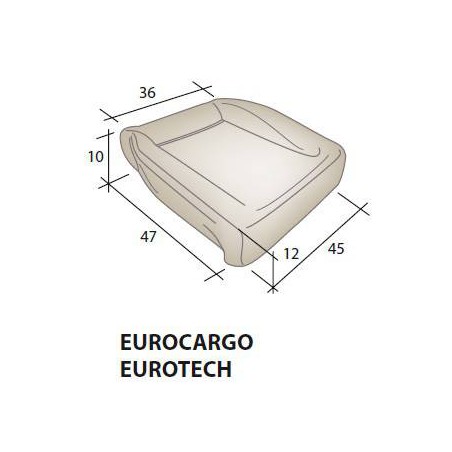 Seat foam for IVECO Eurocargo Eurotech