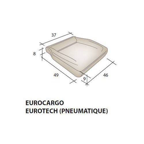 Mousse d'assise siège IVECO Eurocargo Eurotech (pneumatique)