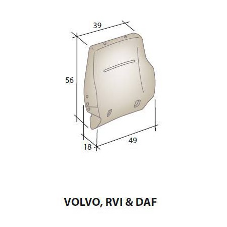 Mousse de dossier siège Volvo & DAF