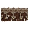 Frange moulinée enjolivée 70 mm collection Les marquises - Houlès coloris 33270/9890 cacao