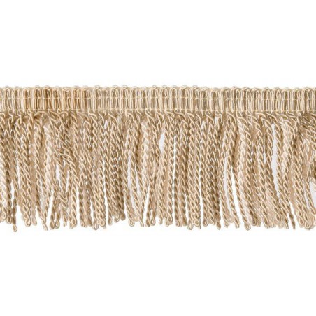 Frange moulinée simple 55 mm collection Diva - Houlès coloris 33017/9020 beige