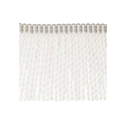 Frange moulinée simple 10 cm collection Plaza - Houlès coloris 33099/9010 blanc