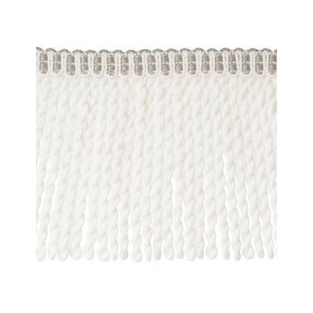 Frange moulinée simple 10 cm collection Plaza - Houlès coloris 33099/9010 blanc