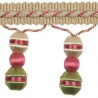Frange Perles 60 mm collection Beaugency - Houlès coloris 33069/9289 rose