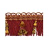 Frange Quilles 95 mm collection Antica - Houlès coloris 33386/9310 rouge