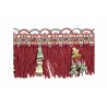 Frange Quilles 95 mm collection Antica - Houlès coloris 33386/9370 groseille