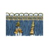 Frange Quilles 95 mm collection Antica - Houlès coloris 33386/9670 bleu clair