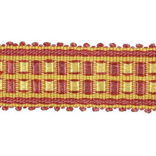 Galon 35 mm collection Villandry de Houlès coloris Bégonia 32471-9312