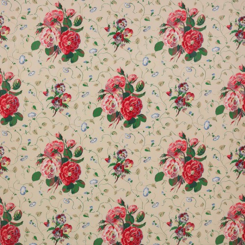 Tissu Roses & Pansies de Colefax and Fowler coloris Red 01155-01