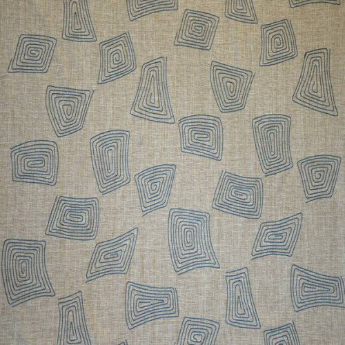 Tissu voilage Spirale de Casal coloris Grège bleuet 13446-7612